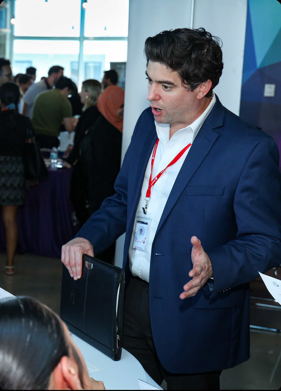 A professional meeting attendees at Atlantis University